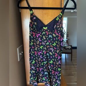 Betsey Johnson Colorful Butterfly Print Nightgown